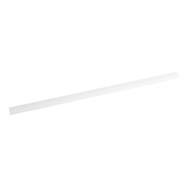 A white plastic tube with a long black handle.