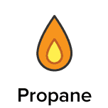 Graphic of orange and yellow flame outlined in black with 
